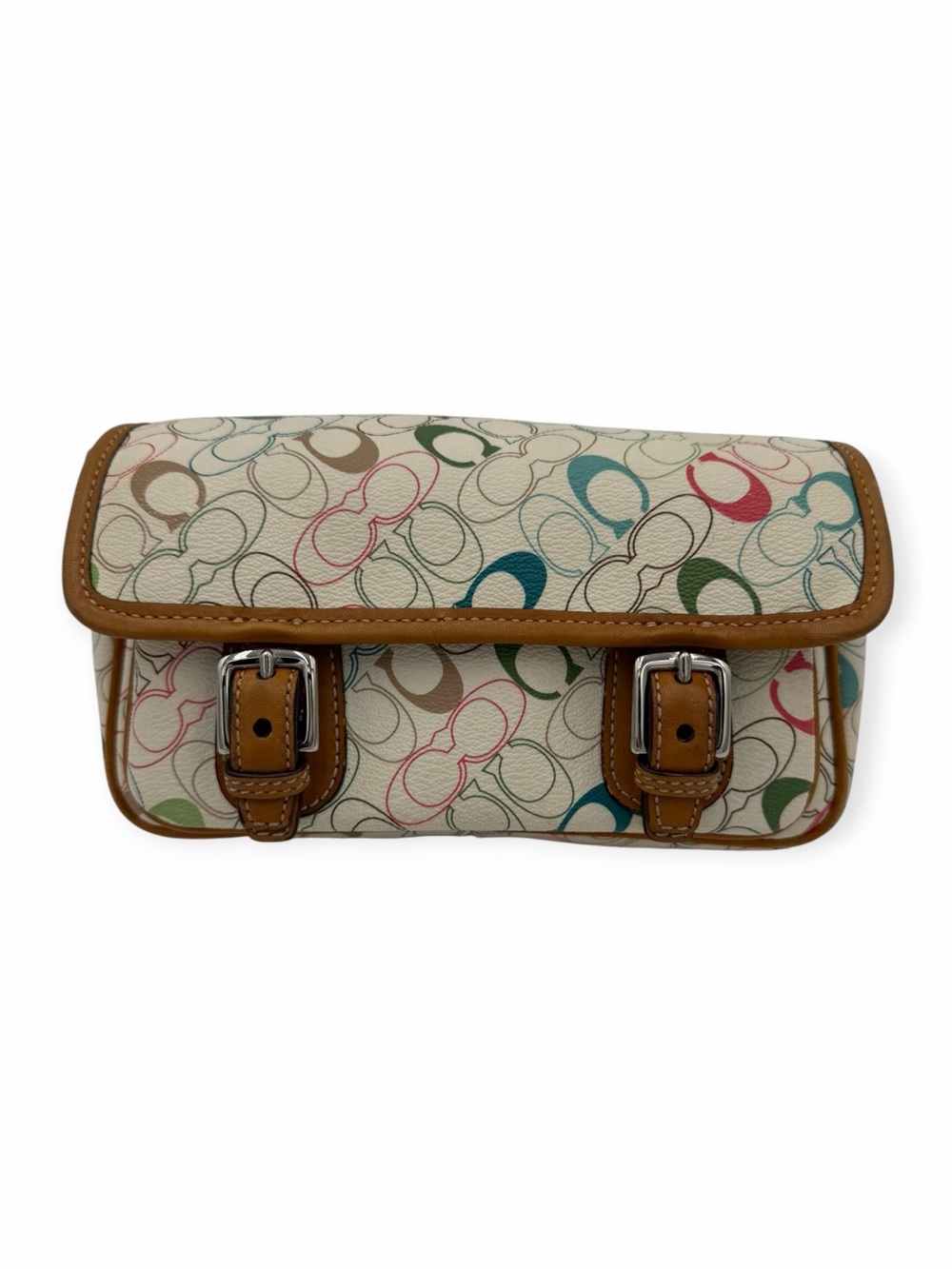 Rare Coach Vintage Heritage Multicolor Signature C Belt Bag